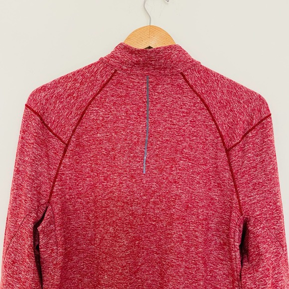 LULULEMON Mens HDSR Heathered Red Surge Warm Half Zip LS Training Top Medium - Picture 12 of 13